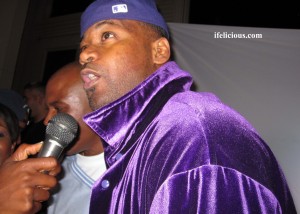 Ghostface Killah.  Just a second shot during red carpet interview for good luck! :)  Photo by:  Ife Blount.