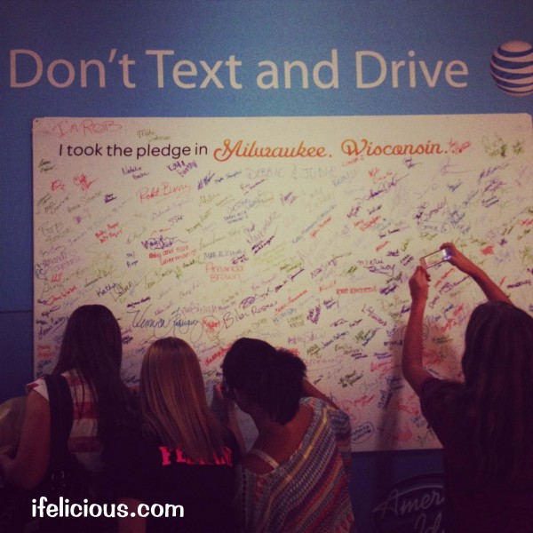 AT&T It Can Wait No Text Drive Pledge Wall Milwaukee American Idol