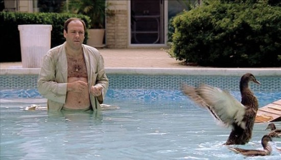 James Gandolfini Tony Soprano ducks film still